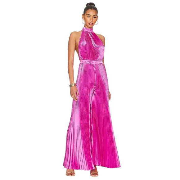 L´IDEE Low Back Cinema Jumpsuit in Flamingo Medium New...
